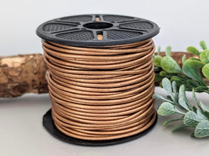 Bronze - Metallic Leather Cord - 1yd #44