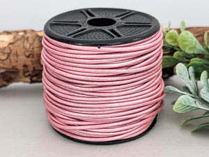Pink - Metallic Leather Cord - 1yd #60