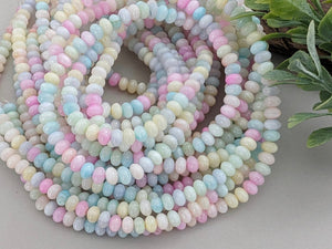 Pastel Rainbow - Rondelle Dyed Shell - 5x3mm - 15" Strand