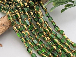 Emerald - Rectangle Crystals - 14" Full Strand