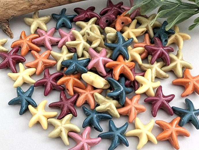 Starfish Bead Mix - 15mm - 12pcs