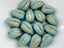 Turquoise Gold Swirl Wash - Lucite Melon Teardrops - 18x10mm - 8pcs