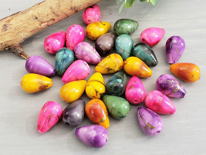 Drawbench Teardrop Lucite Mix - 15mm - 30pcs