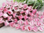 Silk Fuchsia Pink - Diagonal Shape Czech Beads - 10mm - 10pcs