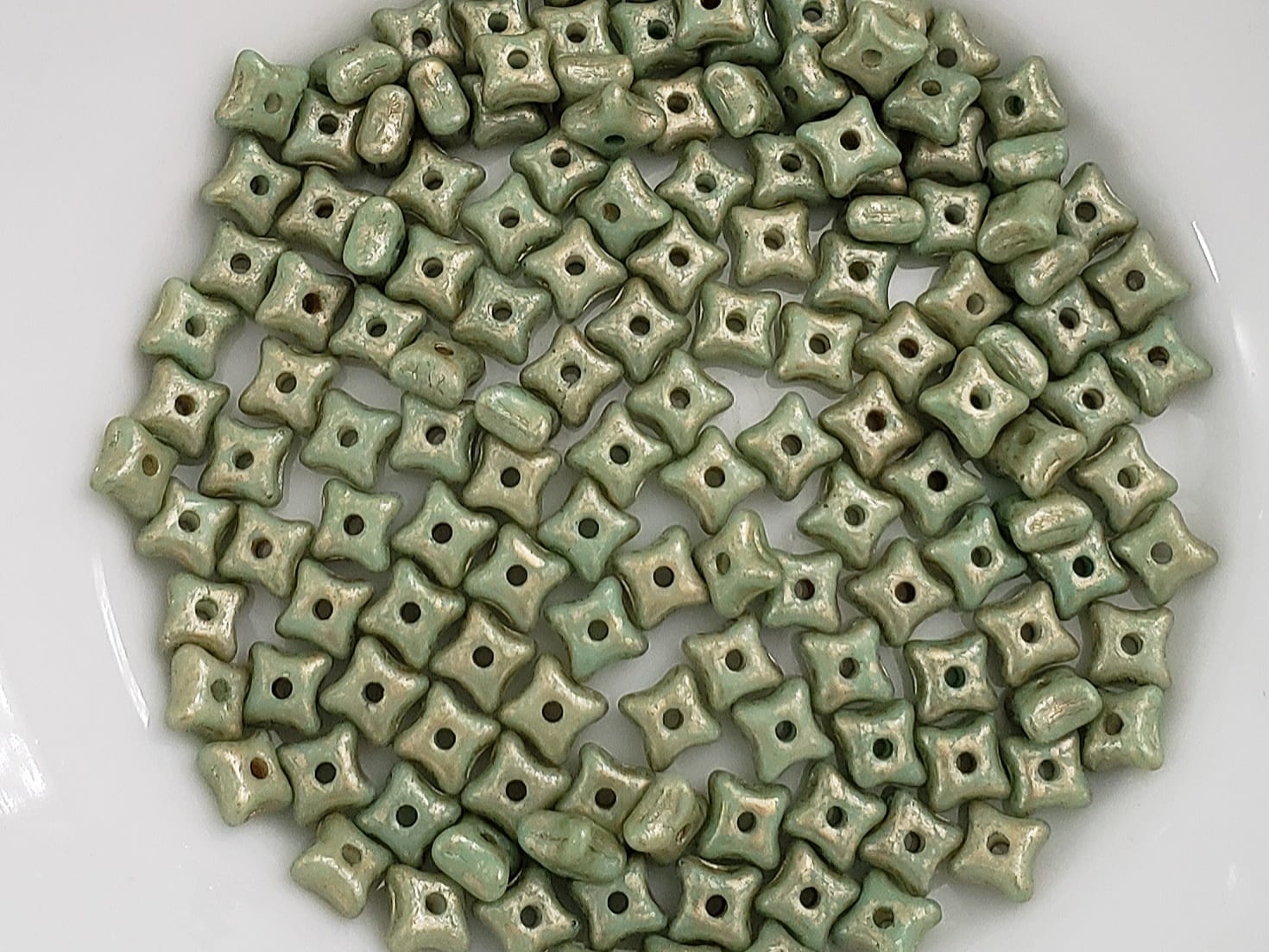 Alabaster Sage Vega - Czech Orion Disc - 5x3mm - 10gr/ Approx 140pcs