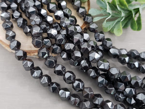 Diamond Cut Hematite - 8mm - 15"Full Strand