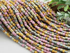 Aged Pink Medley Picasso - Czech Cylinder Mix - 6/0 - 4mm - 10" Strand