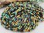 Aged Southwest Picasso  - Czech Cylinder Mix - 6/0 - 4mm - 10" Strand