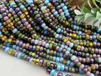 2/0 Aged Mystic Meadow Stripped Picasso - Czech Seed Bead Mix - 5.5/6mm - 10" Strand