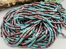 Charger l&#39;image dans la galerie, Denim &amp; Wine Czech Bugle Mix - 9x4mm - 10&quot; Strand /Approx 30pcs
