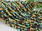 Aged Southwest Picasso  - Czech Cylinder Mix - 6/0 - 4mm - 10" Strand