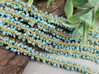 Turquoise - E-Coated Brass Seed Bead Chain - 2-2.5mm - 6" inch