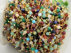 Multi Gemstone - E-Coated Brass Drop Chain - 3.5-4mm - 6" inch