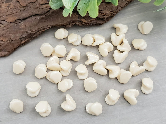 Cream Luster Czech Bell Flower Buds- 9mm - 15pcs