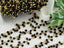 Black Spinel - E-Coated Brass Drop Chain - 2.5-3.5mm - 6" inch