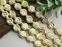 Load image into Gallery viewer, Gold Daisy Flower Spacer Beads - E-Coated - 10mm - 15pcs
