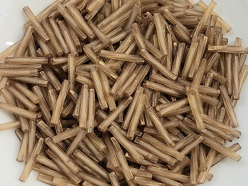 Antique Matte Golden Topaz - Twisted Miyuki Bugle Beads - 12x2mm - 10grams