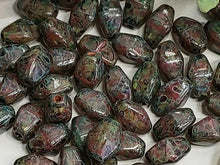 Load image into Gallery viewer, Aged Multi Picasso - Czech Bicone - 8x6mm - 12&quot; Strand/40pcs Loose

