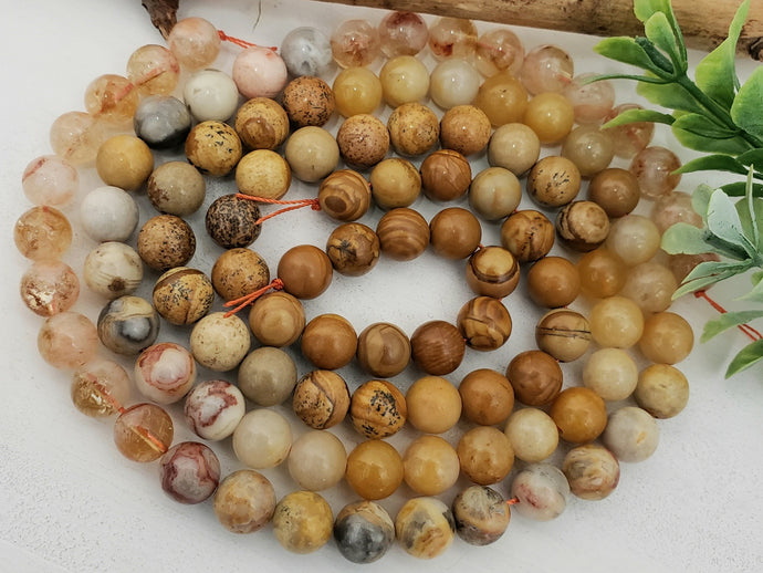 Yellow Mix - Natural Gemstone Beads - 8mm - 16