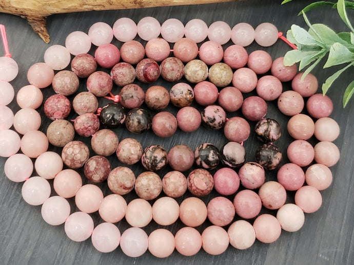 Beads of Love Pink Mix - Natural Gemstone Beads - 8mm - 16