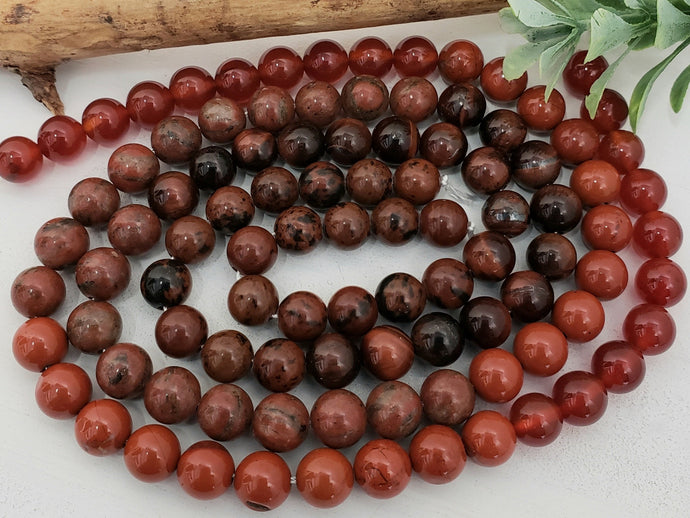 Red Mix - Natural Gemstone Beads - 8mm - 16