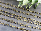 Antique Bronze Infinity Chain - Soldered Links - 3.5x5mm - 12"/ 1 ft