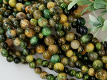 Charger l&#39;image dans la galerie, Yellow Green Mix - Tiger Eye Dyed - 6/8mm - 15&quot; Strand
