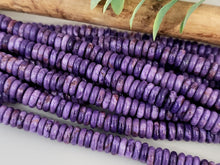 Charger l&#39;image dans la galerie, Grape - Brecciated Sea Sediment Jasper Heishi Disc - 6x2mm - 7.5&quot; Strand
