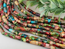 Charger l&#39;image dans la galerie, Re-STOCKED!! Multi Color - Sea Sediment Jasper Cylinder Tube - 13x4mm - 15.5&quot; Strand
