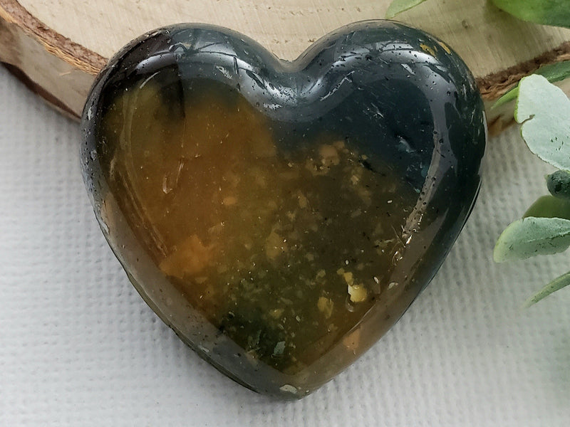 Demin Shadow - Handcrafted Heart Cabochons