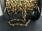 Antique Bronze Lantern and Oval Chain Mix - Soldered Links - 2x5x5mm - 12"/1 ft