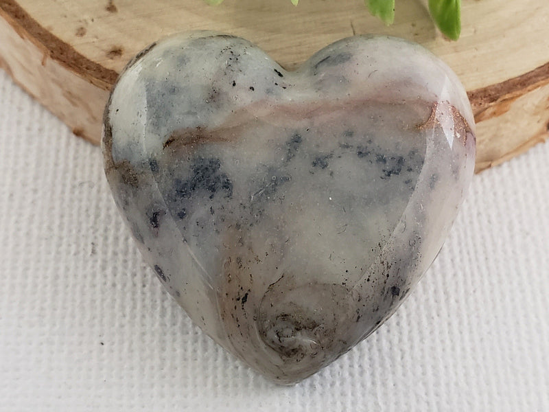 Grey Granite - Handcrafted Heart Cabochons