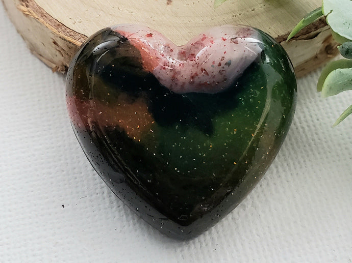 Majestic - Handcrafted Heart Cabochons