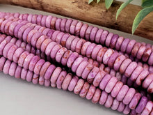 Load image into Gallery viewer, Orchid - Brecciated Sea Sediment Jasper Heishi Disc - 6x2mm - 7.5&quot; Strand
