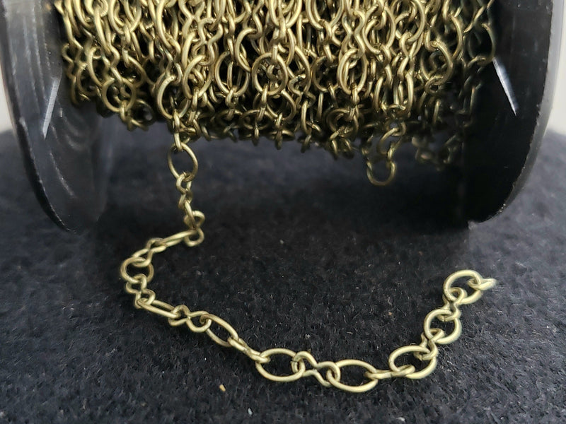 Antique Bronze Infinity Chain - Soldered Links - 3.5x5mm - 12"/ 1 ft