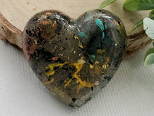 Load image into Gallery viewer, Thunder - Handcrafted Heart Cabochons
