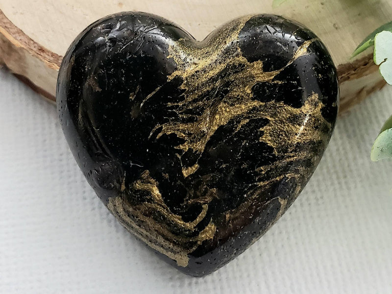Night Waves - Handcrafted Heart Cabochons