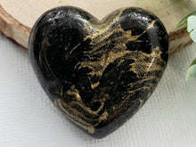 Load image into Gallery viewer, Night Waves - Handcrafted Heart Cabochons
