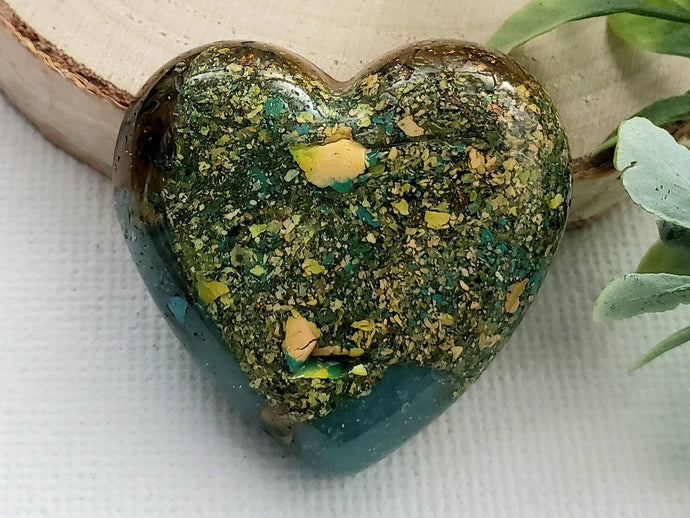 Lagoon Cave - Handcrafted Heart Cabochons