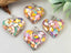 Glitter Hearts Resin Charms - Assort Colors - 20mm - 6pcs