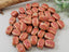 Watermelon Pink - Oval Melon Glazed Porcelain Beads - 12x10mm - 10pcs