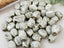 Seafoam Sage - Oval Melon Glazed Porcelain Beads - 12x10mm - 10pcs