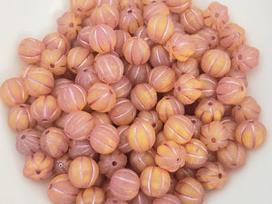 Iced Cantaloup - Czech Melon Beads  - 8mm - 20pcs