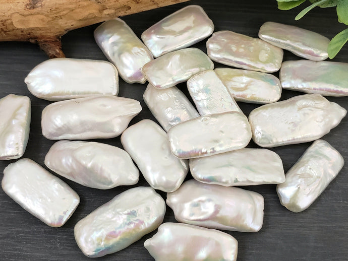 AB Baroque - Genuine Freshwater Rectangle Pearls - 20x10m - 1pc