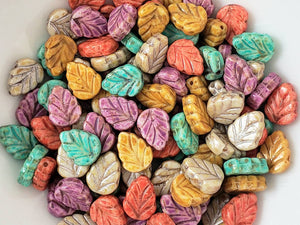 Boho Mix - Czech Leaves - 10mm - 50pcs