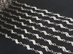Wavy Links - Non Tarnish Soldered Stainless Steel  Chain - 11x5mm - 1ft/12"