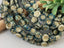 Teal Green Cream Mix - 2 Tone Czech Flower Beads - 10mm - 10pcs