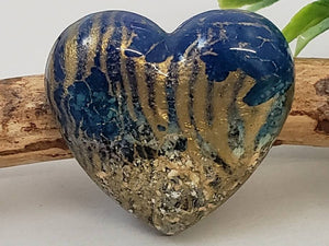 Tiger Sea Fish - Handcrafted Heart Cabochons