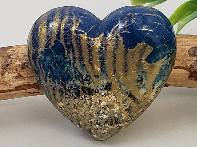 Tiger Sea Fish - Handcrafted Heart Cabochons