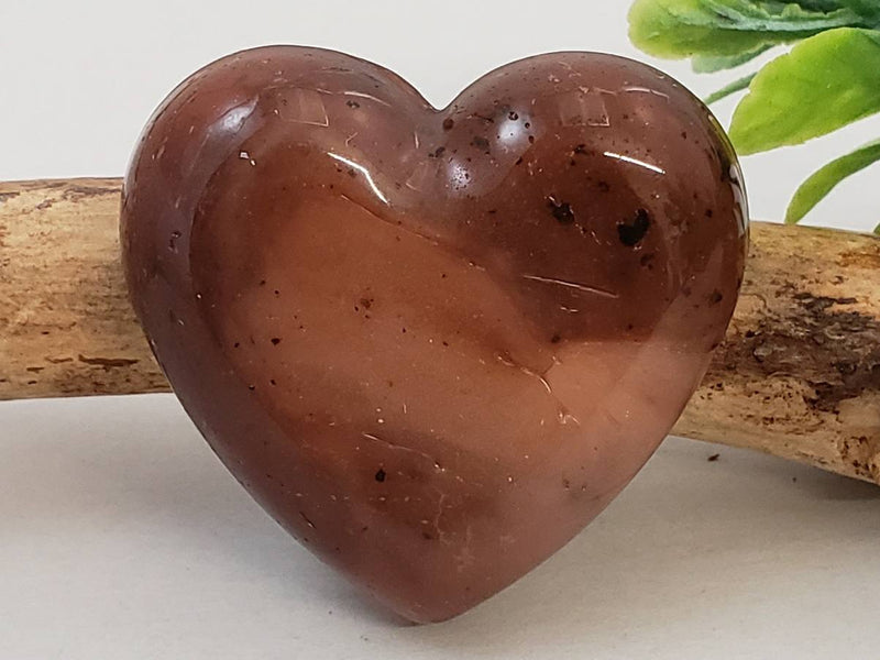 Brick Red - Handcrafted Heart Cabochons